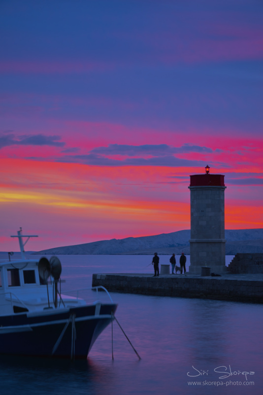 Podvečerní přístav v Senji, Chorvatsko