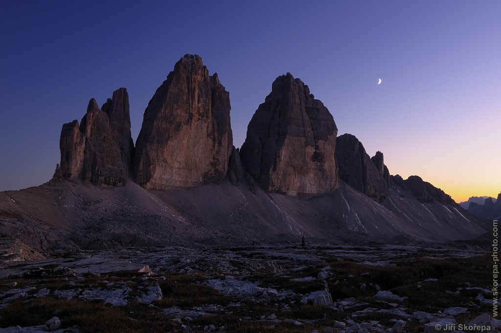 Tre Cime di Lavaredo, Dolomity, Itálie