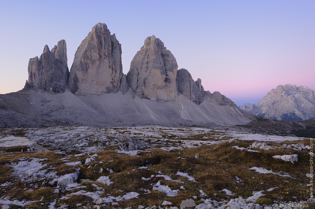 Tre Cime di Lavaredo, Dolomity, Itálie