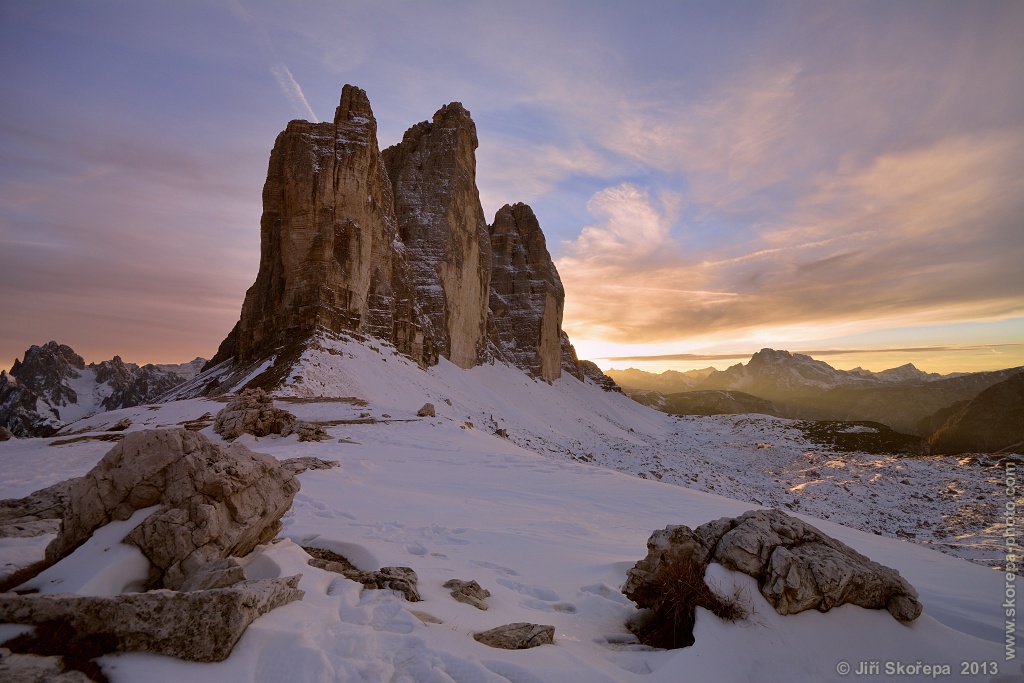 Tre Cime di Lavaredo, Dolomity, Itálie
