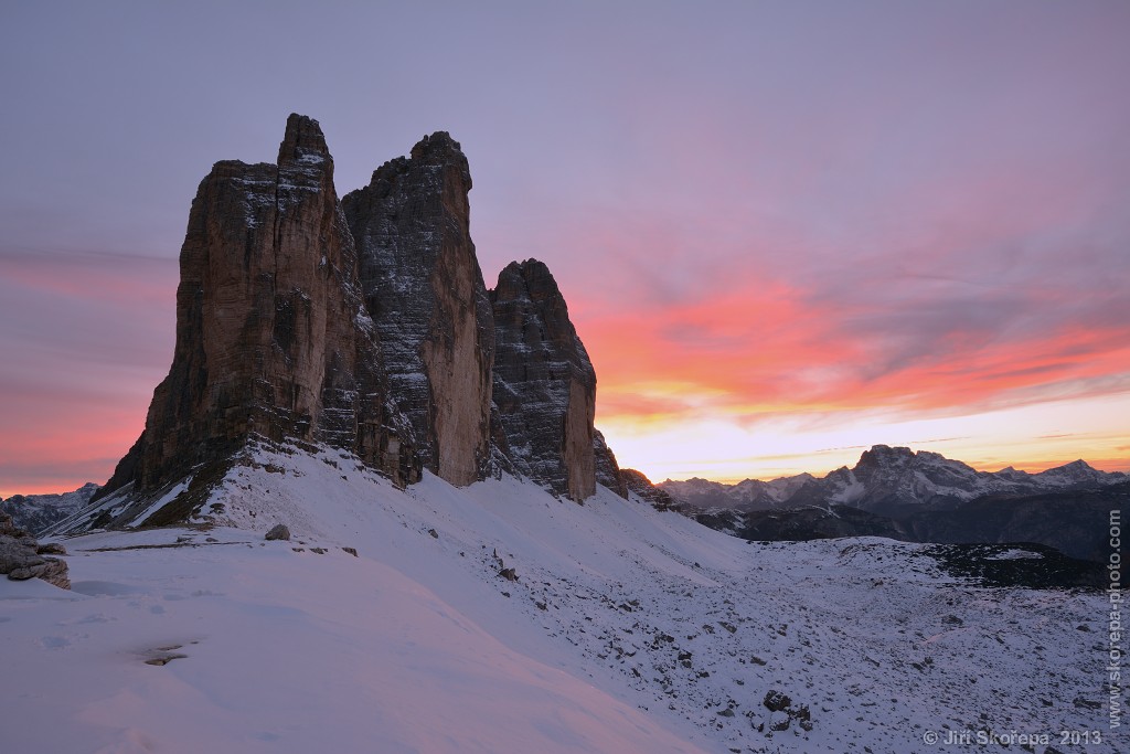 Tre Cime di Lavaredo, Dolomity, Itálie