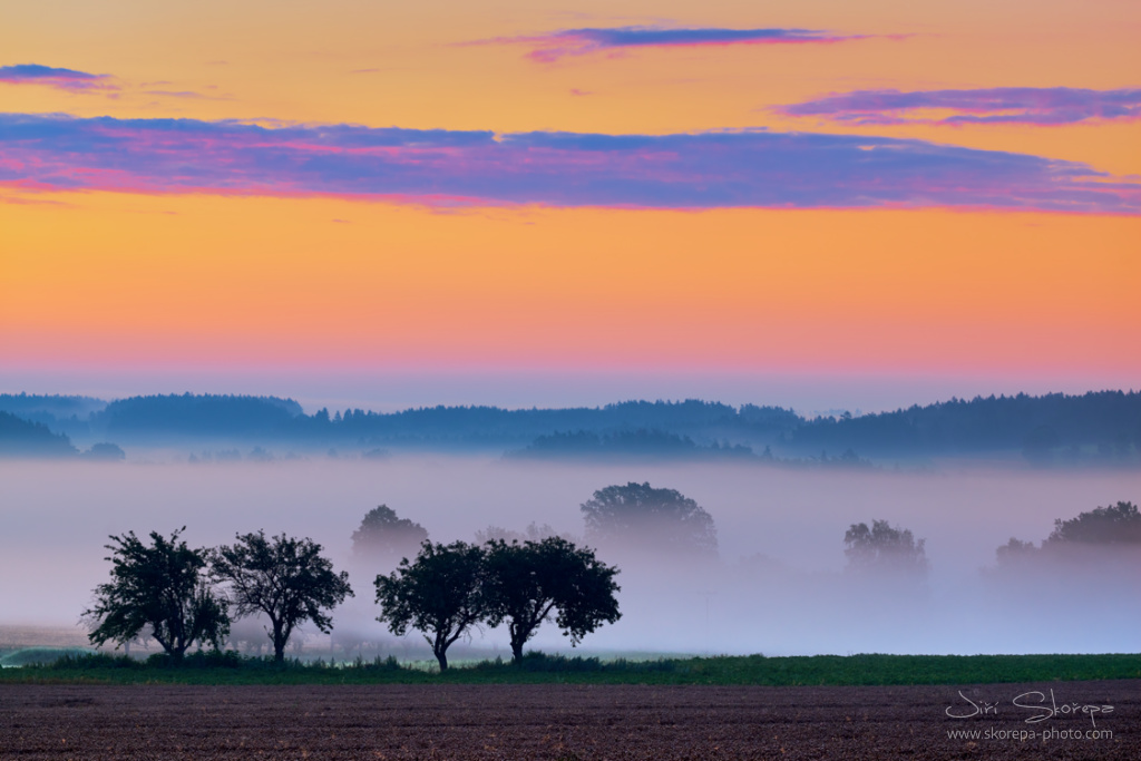 Vysočina modrá a oranžová