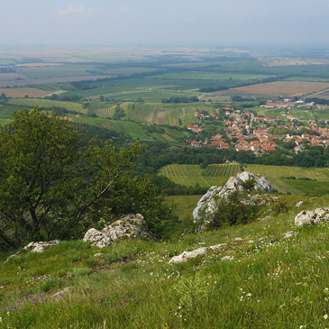 Stolová hora, pohled na obec Bavory...